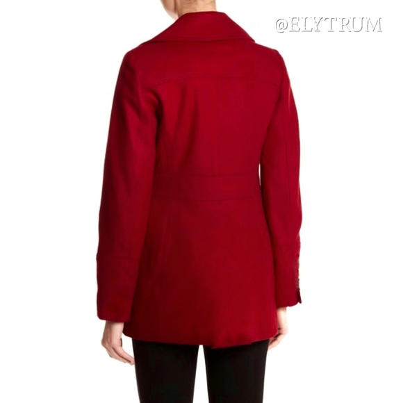 Michael Kors Double Breasted Wool Blend Peacoat - Picture 2 of 6